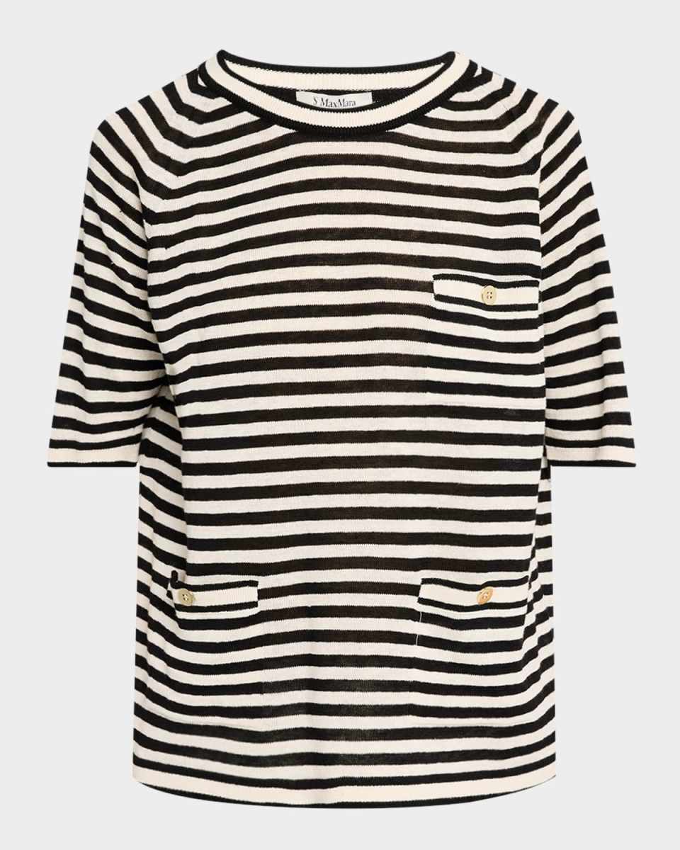 Beati Striped Linen Short-Sleeve T-Shirt